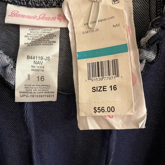 BONNIE JEAN JUMPSUIT~SIZE 16~ NWT - Picture 7 of 7
